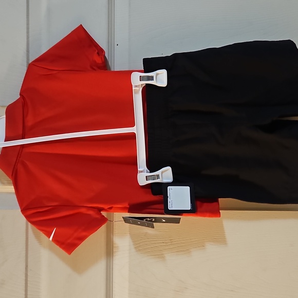 NIKE 3 BRAND 2 PIECE TODDLER SET: POLO/SHORTS: RED/BLACK: NEW WITH TAGS: SIZE 2T - Picture 5 of 5